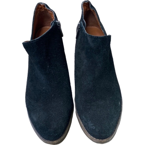 Lucky Brand Frankela Bootie Suede Ankle Boot Black Women's Size 6 - Picture 1 of 6
